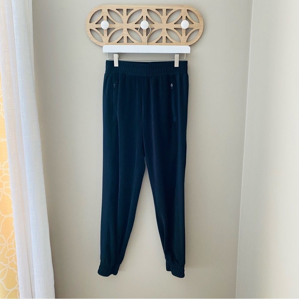 ZYIA Pull On Fleece Pants Black Sz Small
